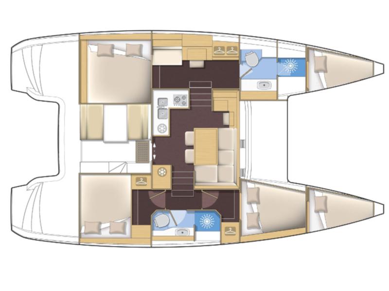 Book yachts online - catamaran - Lagoon 40 (3+2 cab.) - Family - rent