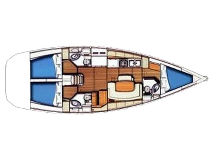 Book yachts online - sailboat - Beneteau Cyclades 43.3 - Pucci - rent