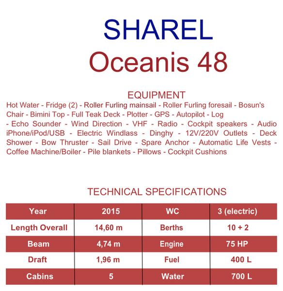 Book yachts online - sailboat - Oceanis 48 - Sharel - rent