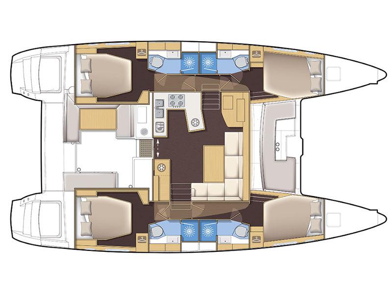 Book yachts online - catamaran - Lagoon 450 - FELIX FINIS  - rent