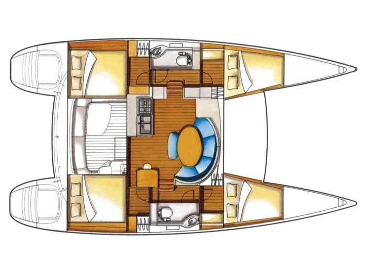 Book yachts online - catamaran - Lagoon 380 - Kiwi II - rent