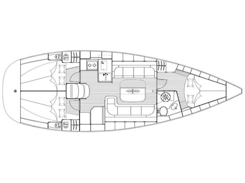 Book yachts online - sailboat - Bavaria 37 Cruiser - Bacaroo - rent