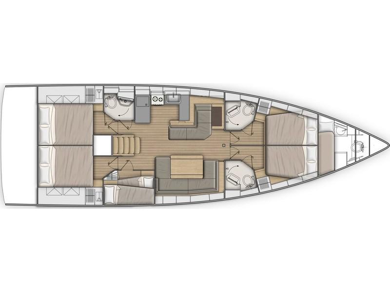 Book yachts online - sailboat - Oceanis 51.1 - Kalidna - rent