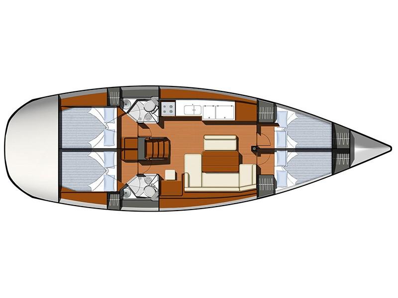 Book yachts online - sailboat - Sun Odyssey 44i - Bella Mia (CV) - rent