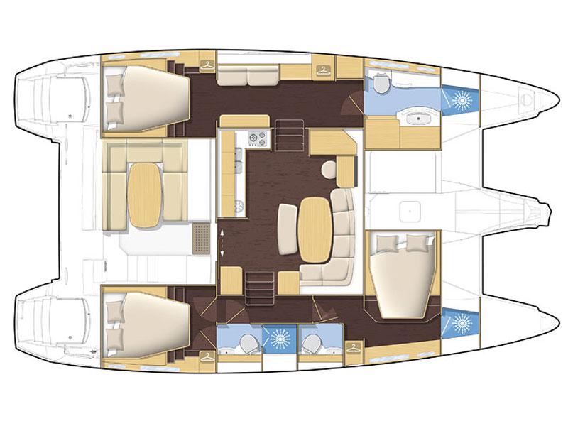Book yachts online - catamaran - Lagoon 421 - DANURI - rent