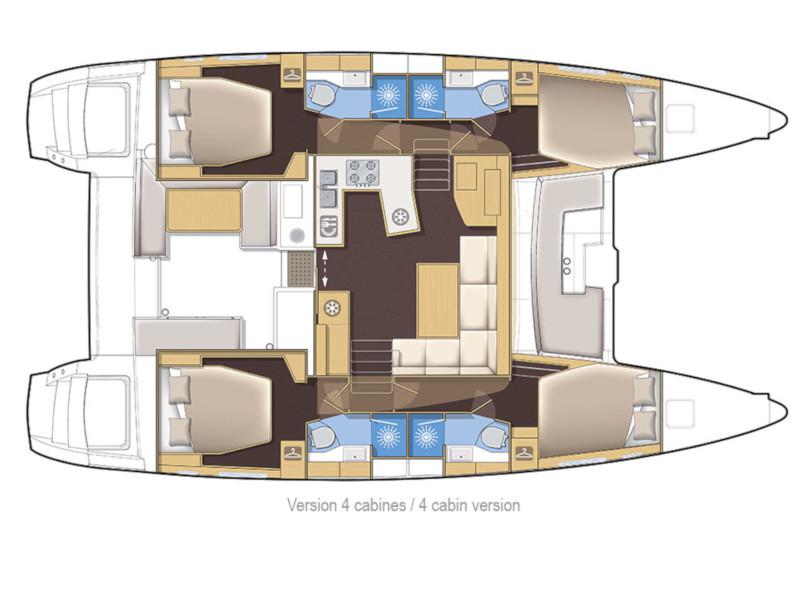 Book yachts online - catamaran - Lagoon 450  Flybridge - Diva - rent