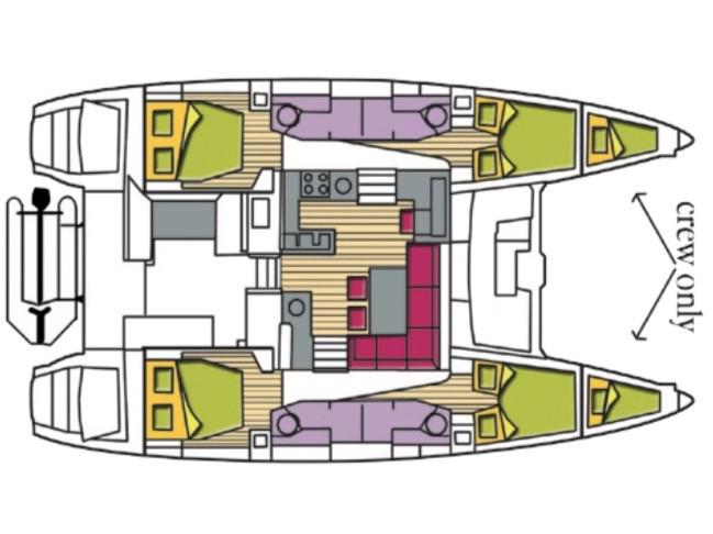 Book yachts online - catamaran - Lagoon 450F - Only Blue (WM, Generator, Inverter, Fans) - rent