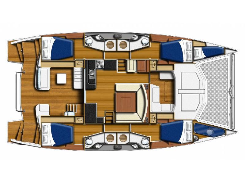 Book yachts online - catamaran - Sunsail 484 - Sunsail 484 (2016) - rent