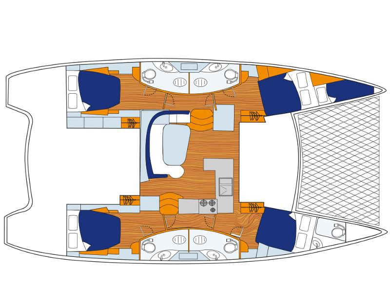 Book yachts online - catamaran - Sunsail 454 - Sunsail 454 (2017) - rent