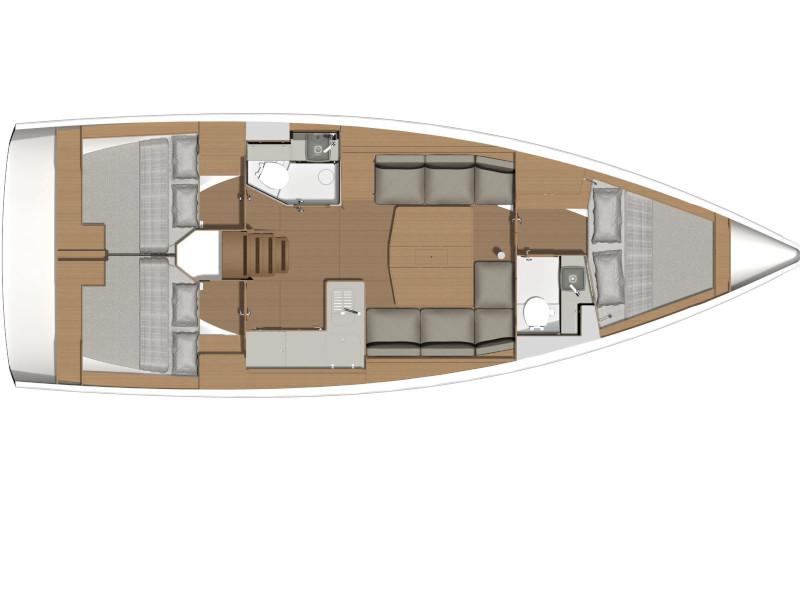 Book yachts online - sailboat - Dufour 390 Grand Large - Emka-fully equipped, white hull - rent