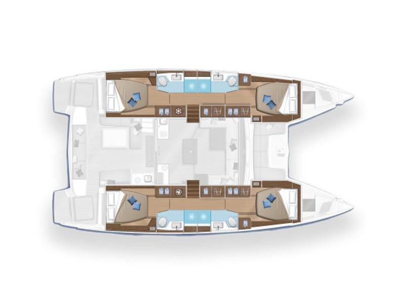Book yachts online - catamaran - Lagoon 50 - Blue Lagoon - rent