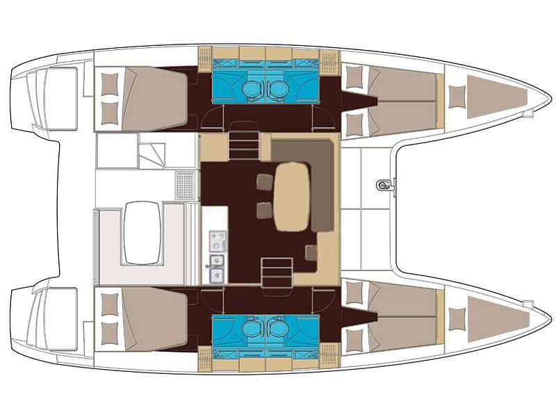 Book yachts online - catamaran - Lagoon 400 S2 - Neretva - rent