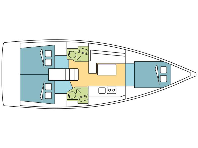 Book yachts online - sailboat - Oceanis 38.1 - Dvorak - rent