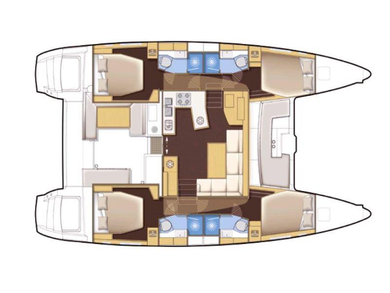 Book yachts online - catamaran - Lagoon 450  Flybridge - Marisol - rent