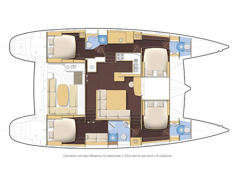Book yachts online - catamaran - L500 - Azeta 1  - rent