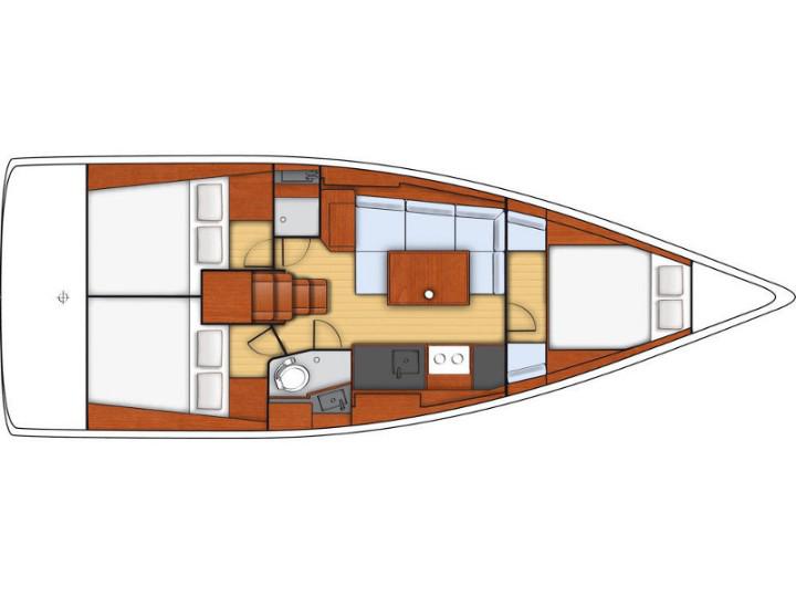 Book yachts online - sailboat - Oceanis 38 (3 cabins) - Salsa - rent