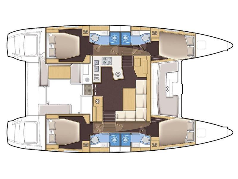 Book yachts online - catamaran - Lagoon 450  F - Dragonfly - rent