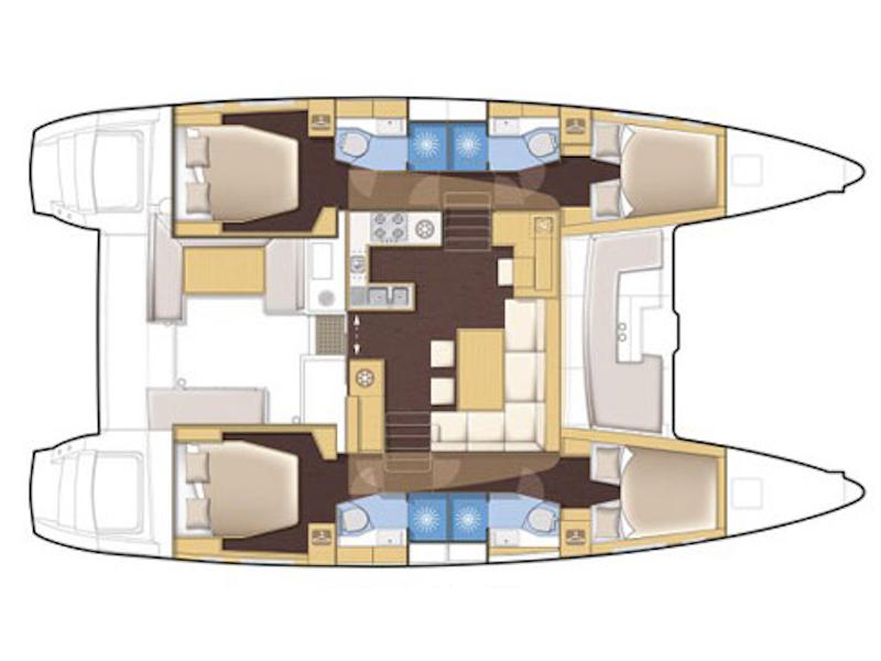 Book yachts online - catamaran - Lagoon 450 Fly - MATIJA (AC in Salon and cabin + generator) - rent
