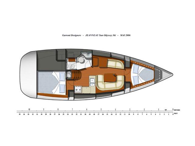 Book yachts online - sailboat - Sun Odyssey 36i - EC- S36-12-I - rent
