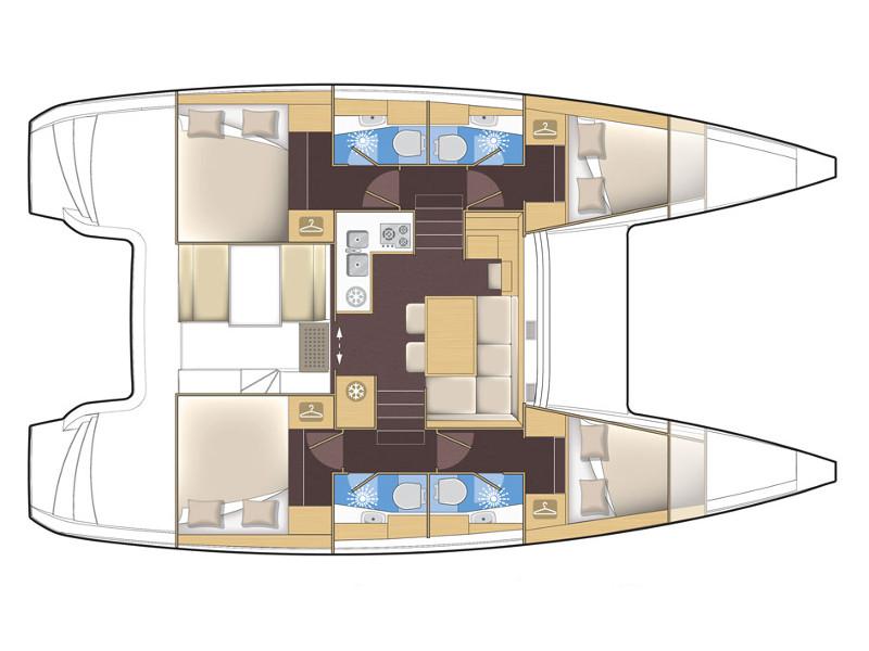 Book yachts online - catamaran - Lagoon 39 / 4 H - CL- 39L-16-G - rent