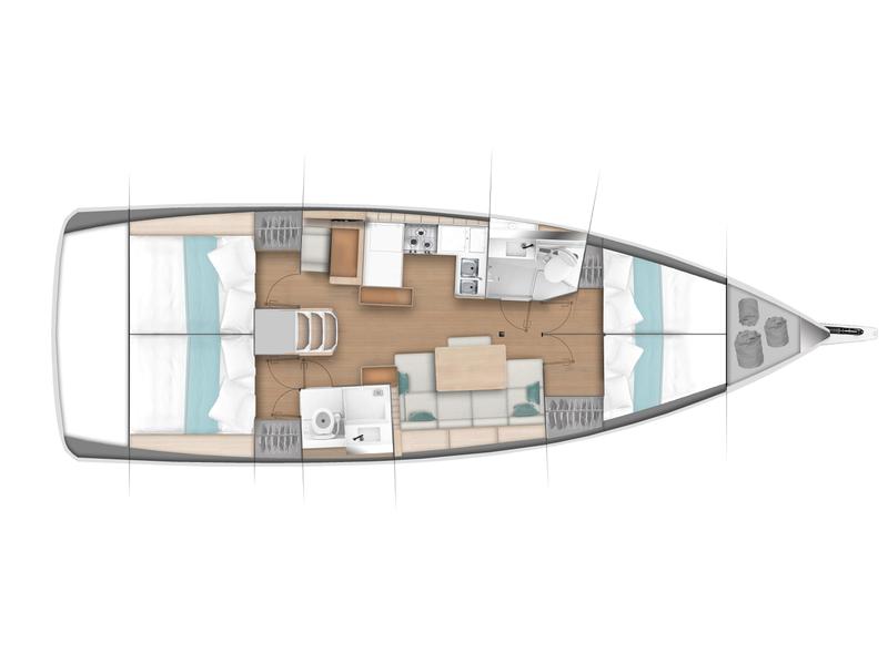 Book yachts online - sailboat - Sun Odyssey 440 / 4 cabins - Serenity - rent