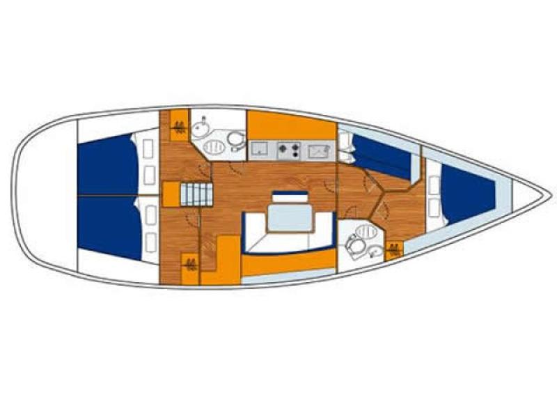 Book yachts online - sailboat - Cyclades 43.4 - TINA - rent