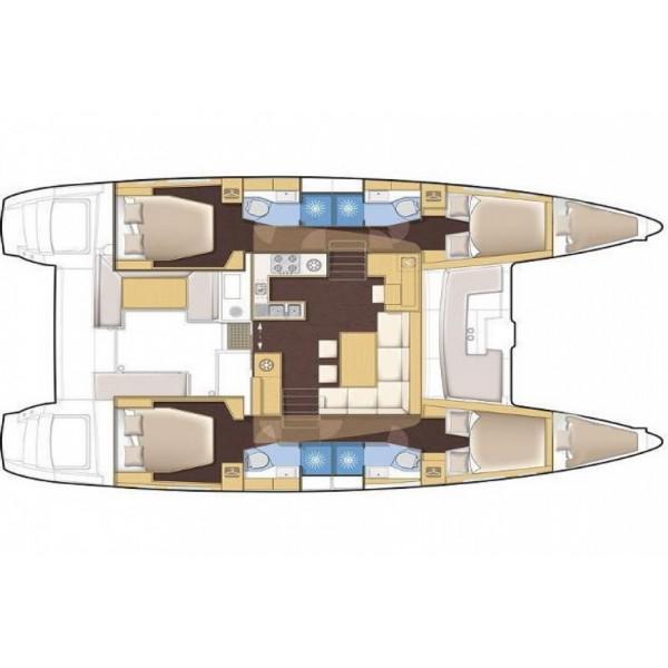 Book yachts online - catamaran - Lagoon 450  Flybridge - PAULA - rent