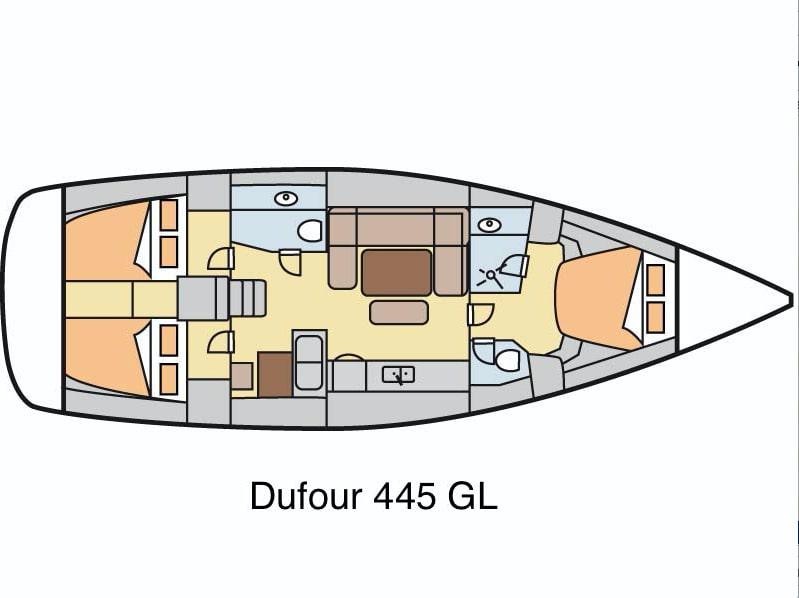 Book yachts online - sailboat - Dufour 445 GL 6 pax - Ambiente V - rent