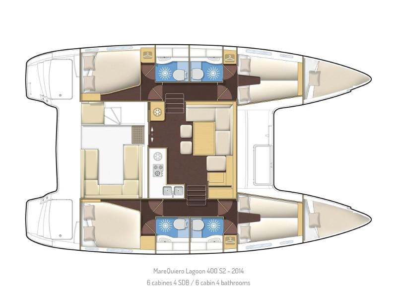 Book yachts online - catamaran - Lagoon 400 S2 - Mare Quiero - rent