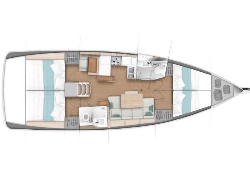 Book yachts online - sailboat - Sun Odyssey 440 - Ocean Song - rent