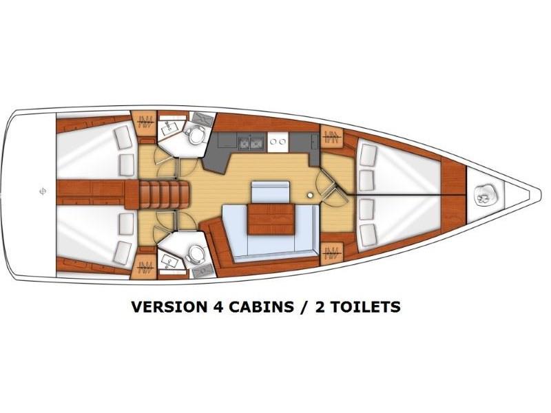 Book yachts online - sailboat - Beneteau Oceanis 45 - Fortune - rent
