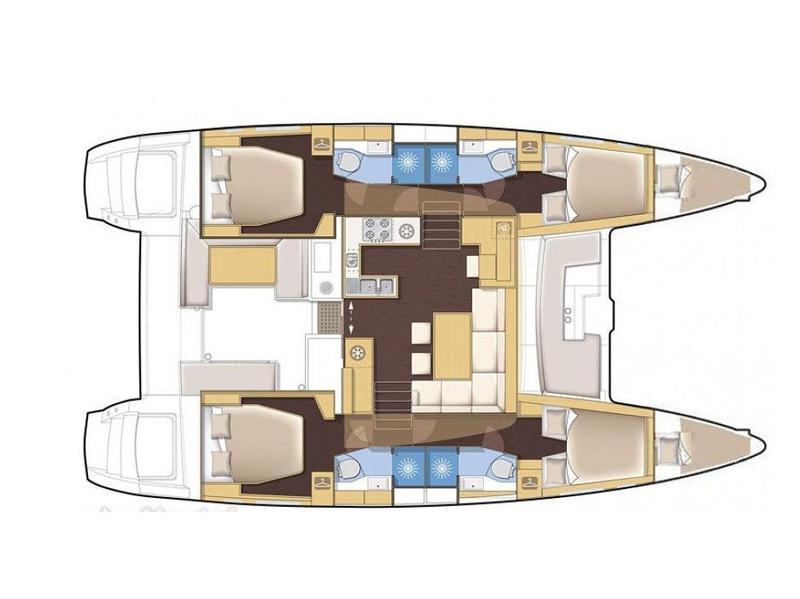 Book yachts online - catamaran - Lagoon 450 Flybridge (A/C&amp;Generator) - La Luna-1 - rent