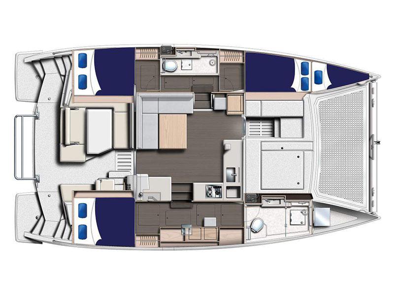 Book yachts online - catamaran - Moorings 4000/3 - Moorings 4000/3 (2016) - rent