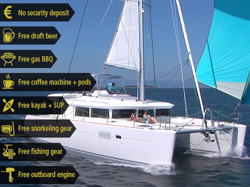 Book yachts online - catamaran - Lagoon 450 - Wentura - rent