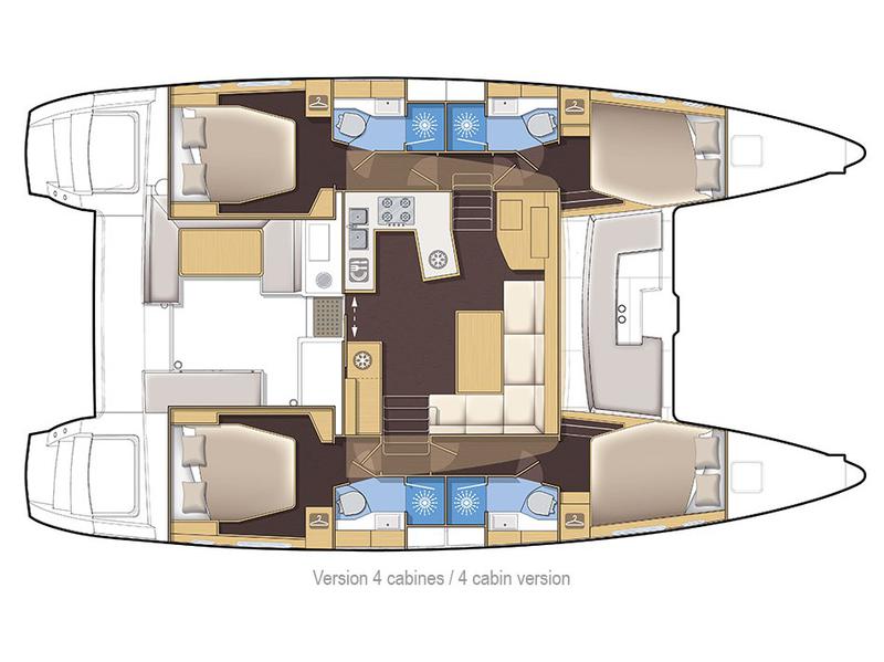 Book yachts online - catamaran - Lagoon 450F (A/C+WaterMaker+GEN) - Sunshine - rent
