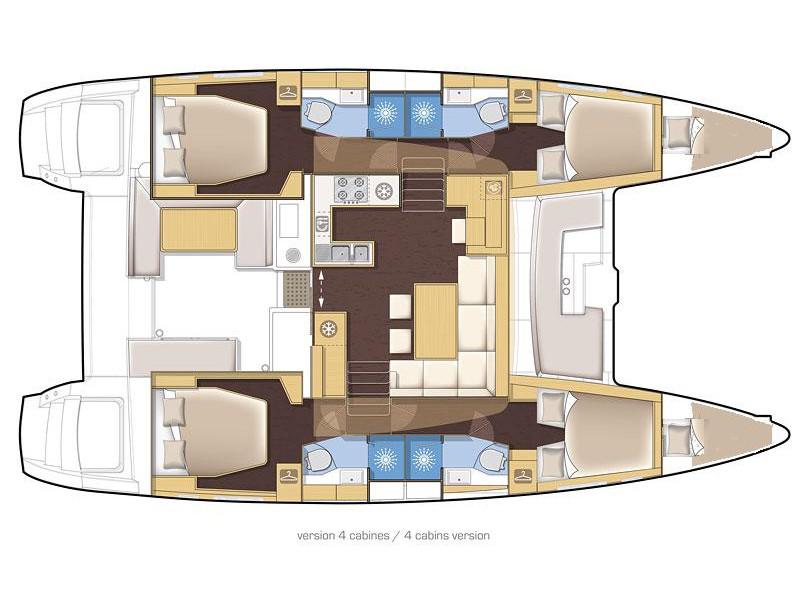 Book yachts online - catamaran - Lagoon 450  Flybridge AIRCO-GENERATOR - Mary # One AIRCO-GENERATOR//WATERMAKER  paleros - rent