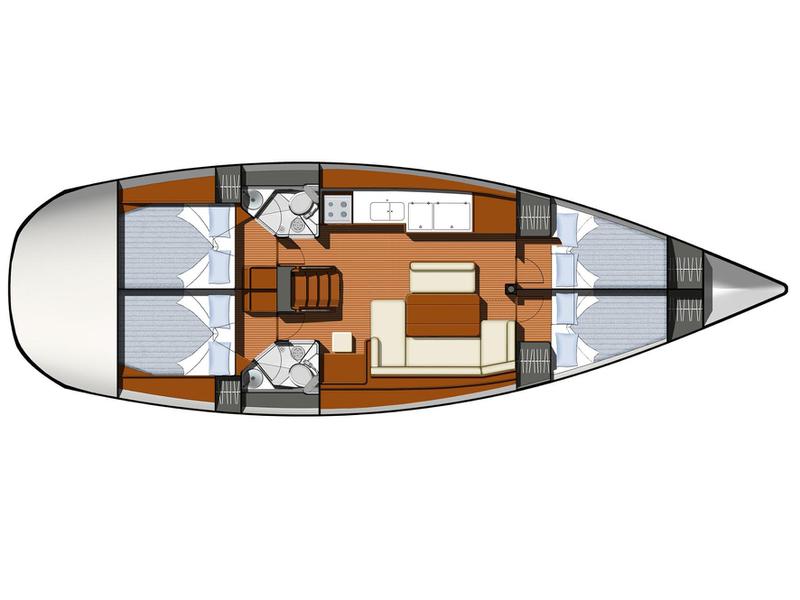 Book yachts online - sailboat - Sun Odyssey 44i - Bella Mia - rent