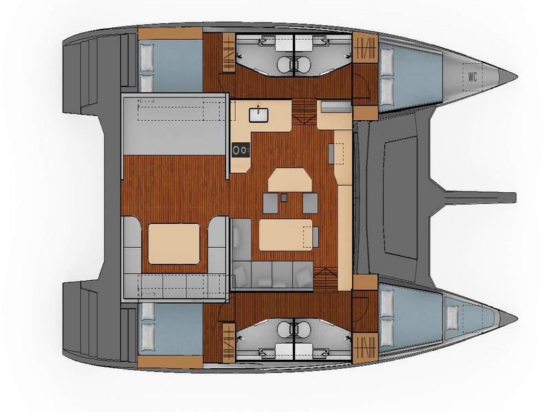Book yachts online - catamaran - Luna 49 - GOLD - rent