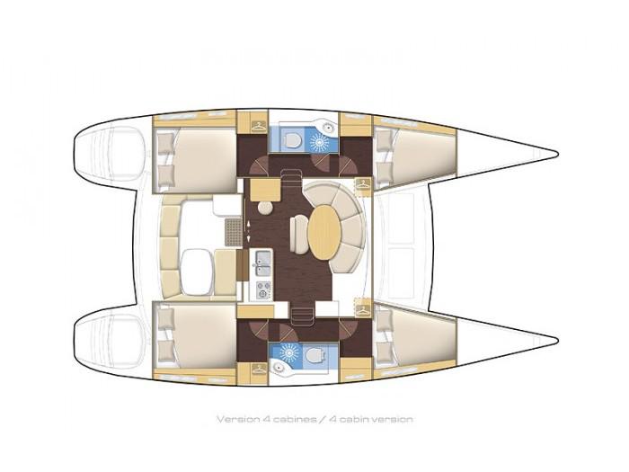 Book yachts online - catamaran - Lagoon 380 S2 - Kiss - rent
