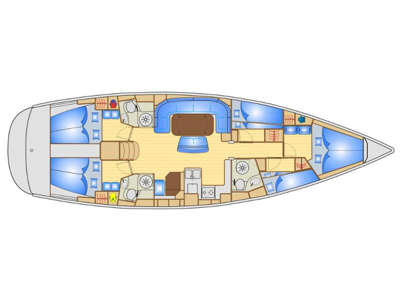 Book yachts online - sailboat - Bavaria 50 Cruiser - Fortunal - rent