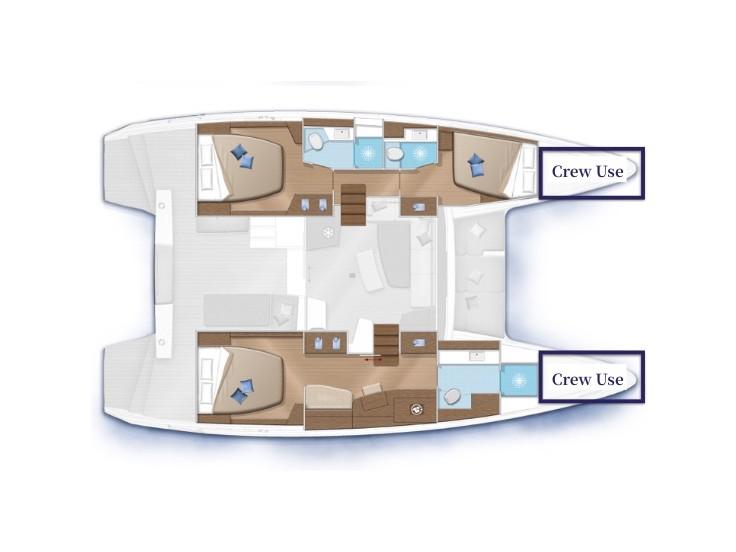 Book yachts online - catamaran - Lagoon 42 (3 cab) - SAILUXE - Zubibbu  - rent