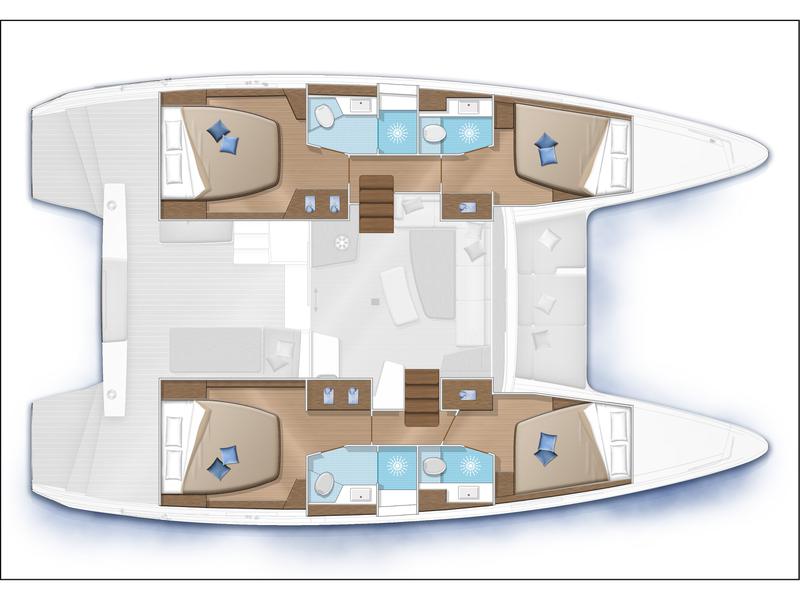 Book yachts online - catamaran - Lagoon 42 - Nacatuli - Comfort line - rent