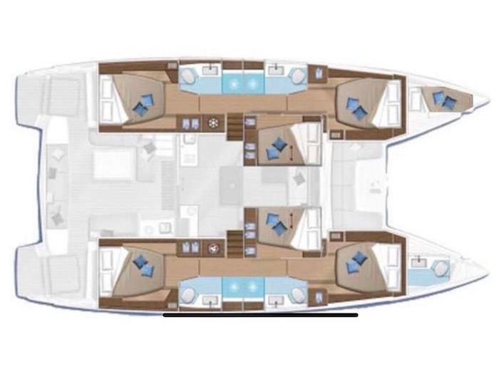 Book yachts online - catamaran - Lagoon 50 (6 cab) - Finocchietto - Premium Crewed Line - rent