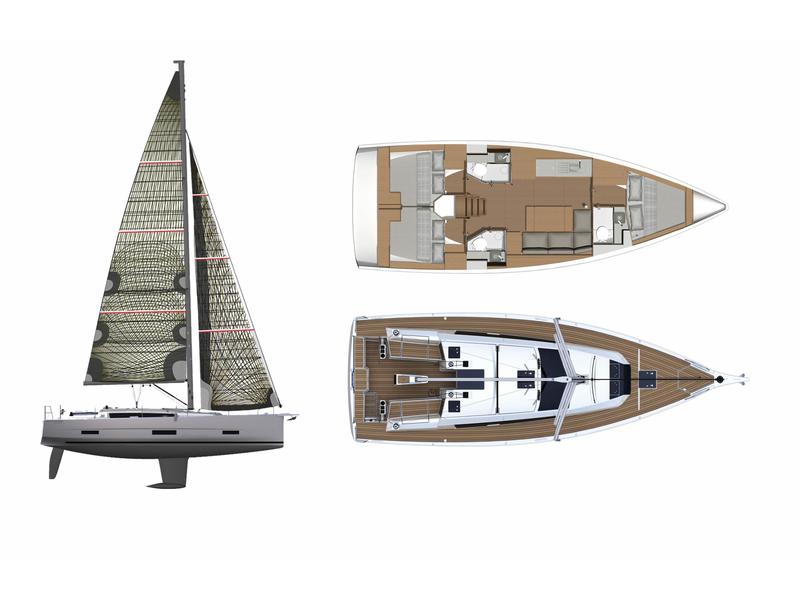 Book yachts online - sailboat - Dufour 390 Grand Large - Barracuda - rent