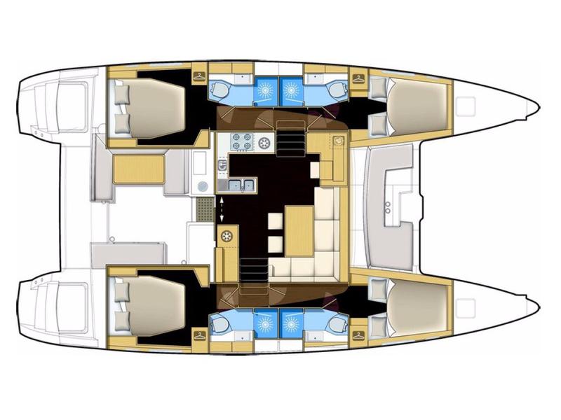Book yachts online - catamaran - Lagoon 450  Fly (A/C-Generator-Watermaker-SolarPanel) - Corona Borealis - rent