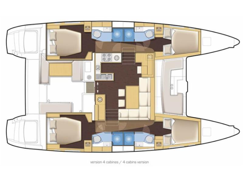 Book yachts online - catamaran - Lagoon 450  Fly (A/C-Generator-Watermaker-SolarPanel) - Corona Borealis - rent