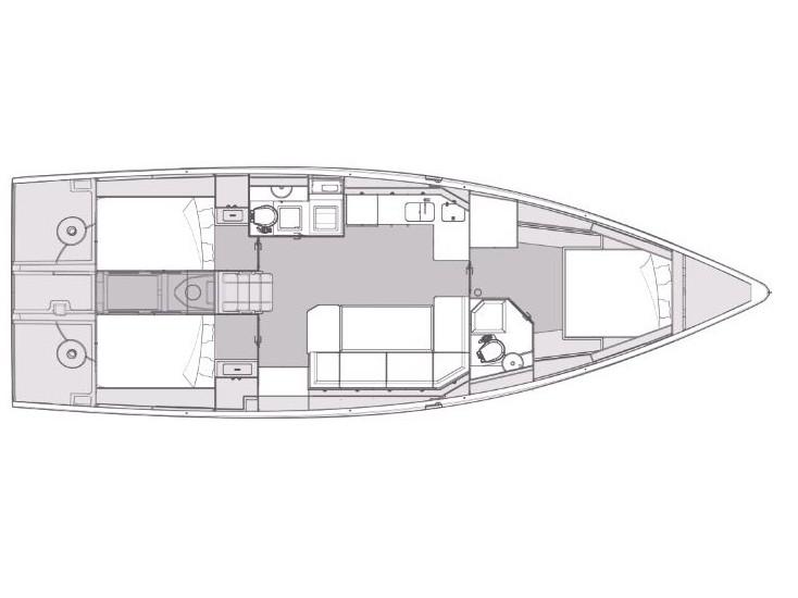 Book yachts online - sailboat - Elan Impression 43 - 3 cabins - Starlight - rent