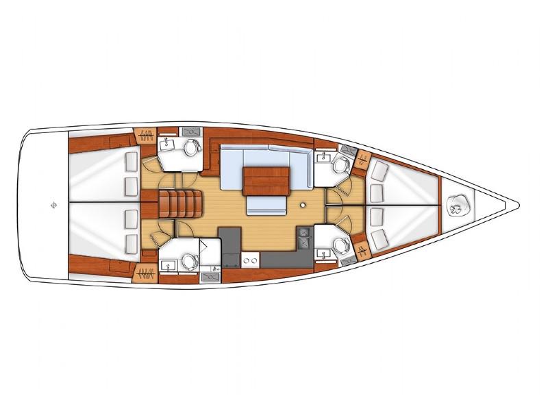 Book yachts online - sailboat - Oceanis 48 LR - LUNA ROSSA - rent