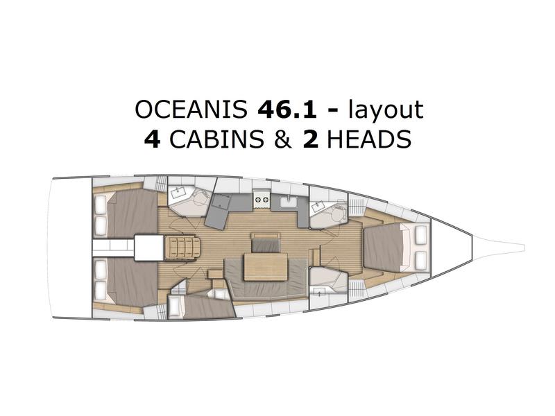Book yachts online - sailboat - Oceanis 46.1 - owner version - NAUTI BUOY - rent