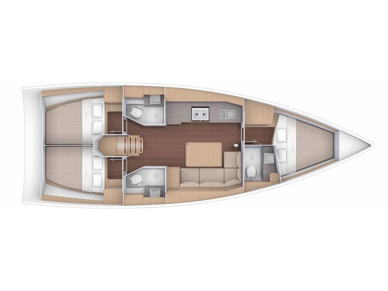 Book yachts online - sailboat - Dufour 390 GL - Cuir Noir - rent